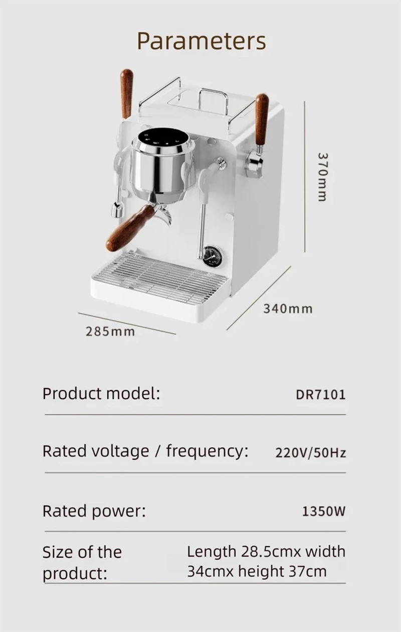 Pressure Gauge Espresso - Mesin Espresso E101 58mm dengan PID