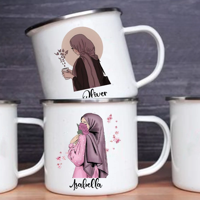 Coffee Equipment Names - Dipersonalisasi Hijabi gadis dicetak Mug cangkir