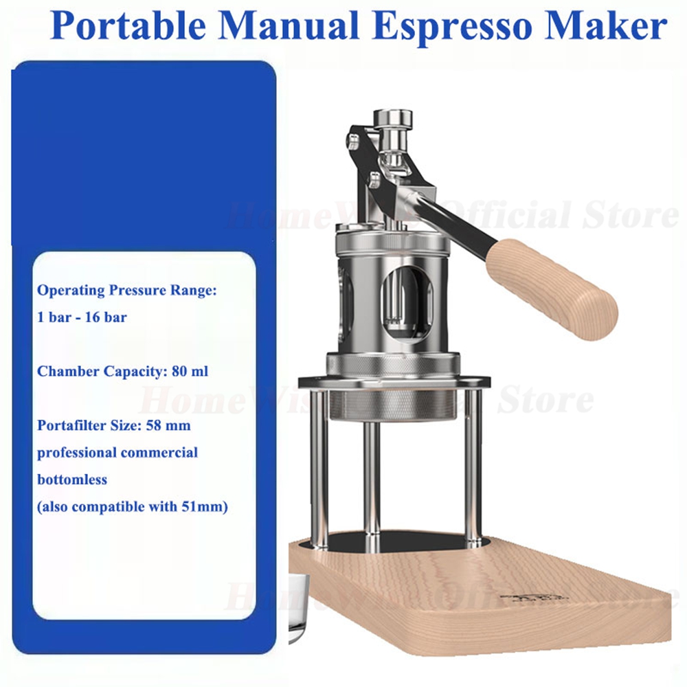 Pressure Gauge Espresso - LXCHAN WS/WS1 Pembuat Espresso Manual Portabel