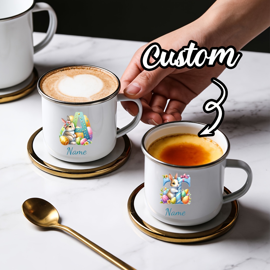 Mug Pribadi Bermotif Bunga den - Coffee Equipment Names ulasan dan harga