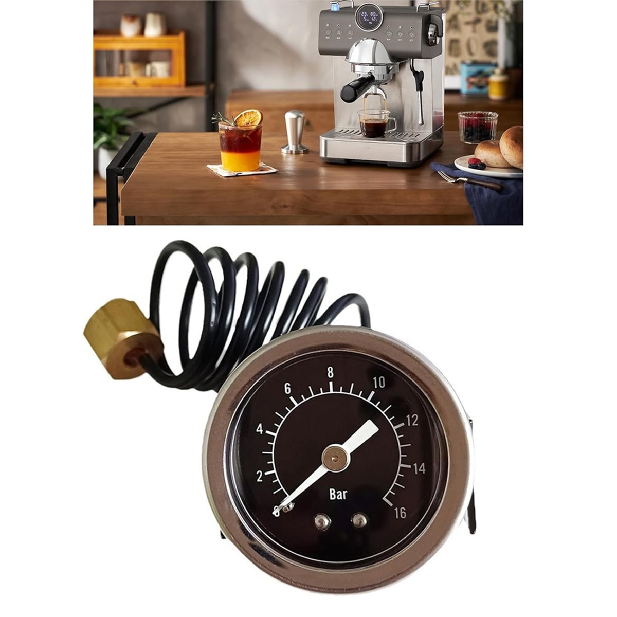 A47T Pengukur Tekanan 16 Bar P - Pressure Gauge Espresso ulasan dan harga