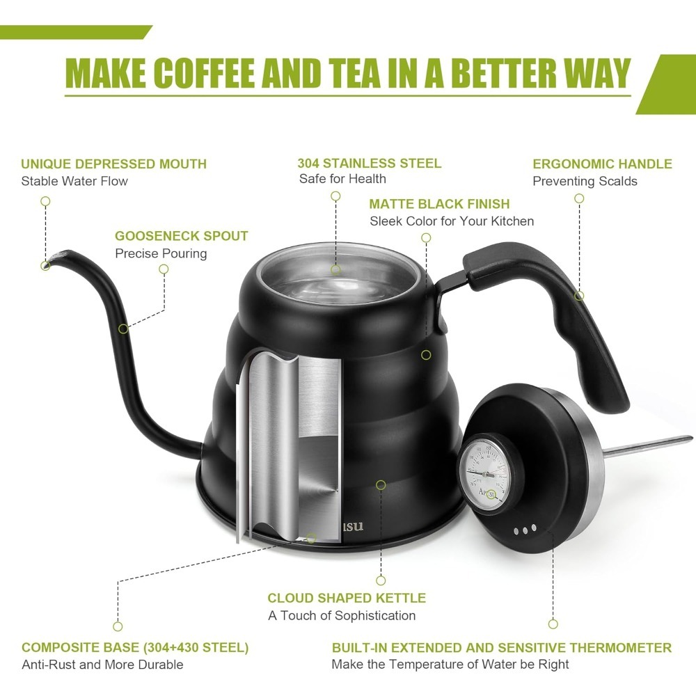 Teko Kopi Stainless Steel Kont - Coffee Quality Control ulasan dan harga